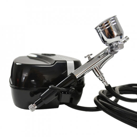 Profi-AirBrush Set Carry II Black - ideal für Einsteiger! mit Zubehörauswahl