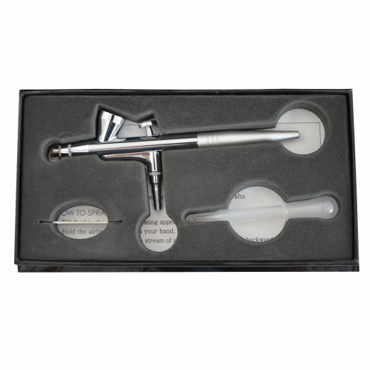 Profi-AirBrush Set Carry IV-TC pink - ideal für  Einsteiger! mit Zubehörauswahl