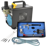 Profi-AirBrush Kompressor Ultimate Set I mit Zubehörauswahl