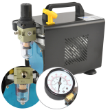 Profi-AirBrush Ultimate mit Airbrushpistole Double Action Gun 134s, Airbrushpistole Single Action Gun 138, Schlauch und Adapter