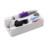 Profi-AirBrush Set Carry V-TC perlweiß mit TORTEN-DECO-Airbrush Set