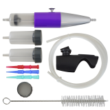 Profi-AirBrush Set Carry V-TC perlweiß mit TORTEN-DECO-Airbrush Set