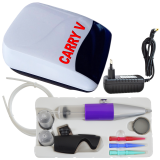 Profi-AirBrush Set Carry V-TC perlweiß mit TORTEN-DECO-Airbrush Set