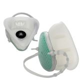 Mehrfach-Maske - klein FFP2/KN 95 aus Silikon mit austauschbarem 5-fach Filter, ohne Ventil und 10 Stck Ersatzfilter