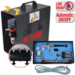 Profi-AirBrush Kompressor Universal II-C Set I mit Zubehörauswahl