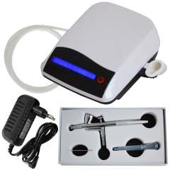 Profi-AirBrush Set Carry V-TC weiß - ideal für  Einsteiger! mit Zubehörauswahl