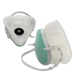 Mehrfach-Maske - klein FFP2/KN 95 aus Silikon mit austauschbarem 5-fach Filter, ohne Ventil und 10 Stck Ersatzfilter