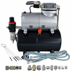 Profi-AirBrush Kompressor Set Universal BASIS mit Zubehörauswahl